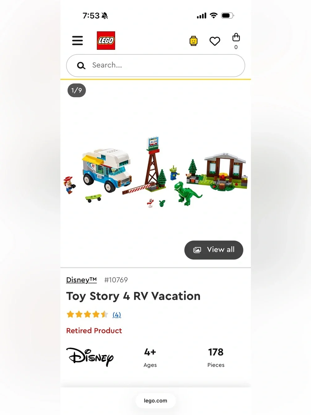 Complete LEGO 10769 Toy Story 4 RV Vacation